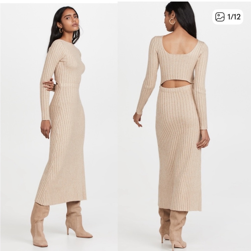 NWT - Lioness Beige Midi dress